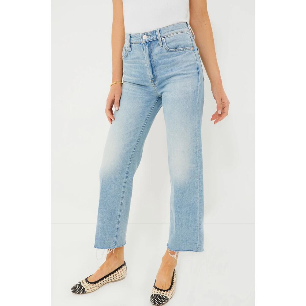 NWT MOTHER The Rambler Zip Ankle Fray Jean I'm With The Band Size 25 High Waist